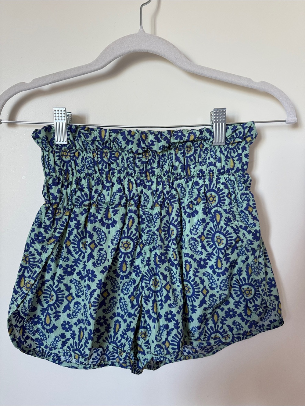 FP Movement by Free People Blue Floral Athletic Shorts